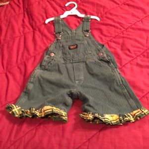 OshKosh John Deere 24M Girls Green Overalls